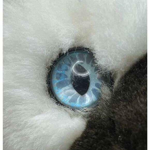 Vintage Aurora Siamese Cat Plush 12” Brown White Stuffed Animal Laying Realistic - Picture 11 of 12